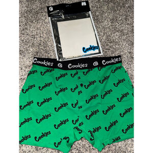 Men's Cookies Green Black Boxer Briefs Size L New In Package